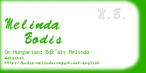 melinda bodis business card